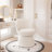 Allis Upholstered Accent Chair, Swivel Vanity Stool With Wingback, Boucle Fabric Make-up Chair-504715549