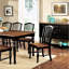 2 chaises d'appoint en chêne noir et antique, élégantes, pour la décoration de salle à manger en chêne de 2, conception élégante, dossier à lattes
