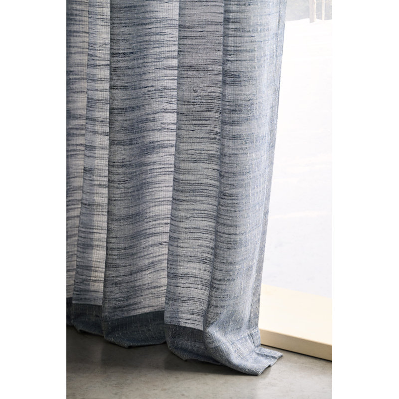 Tecoma Room Darkening Single Curtain Panel, 50" W x 108" L, Indigo