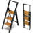 3 Step Ladder With Handrails, Foldable Step Stool For Adults, Lightweight Aluminum Stepladder With Non-Slip Pedals, 330 Lbs Capacity, Portable For Home Kitchen Garage Office