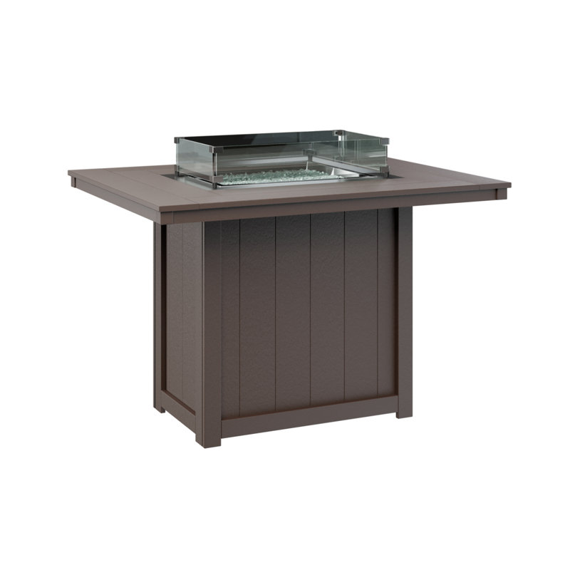 Foyer de table rectangulaire 54 po Thomas, Chocolat / Brun