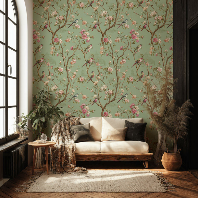 Rouleau de fleurs chinoises amovible