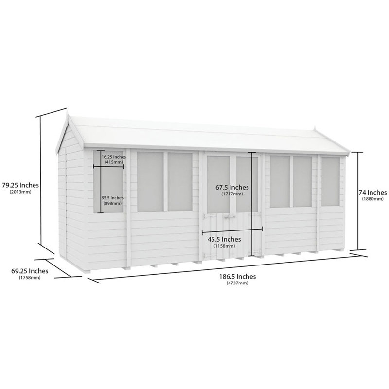 Apex Summer House, 6ft x 16ft