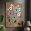 Reproduction encadrée florale sur bois IV - 47906-1277548989