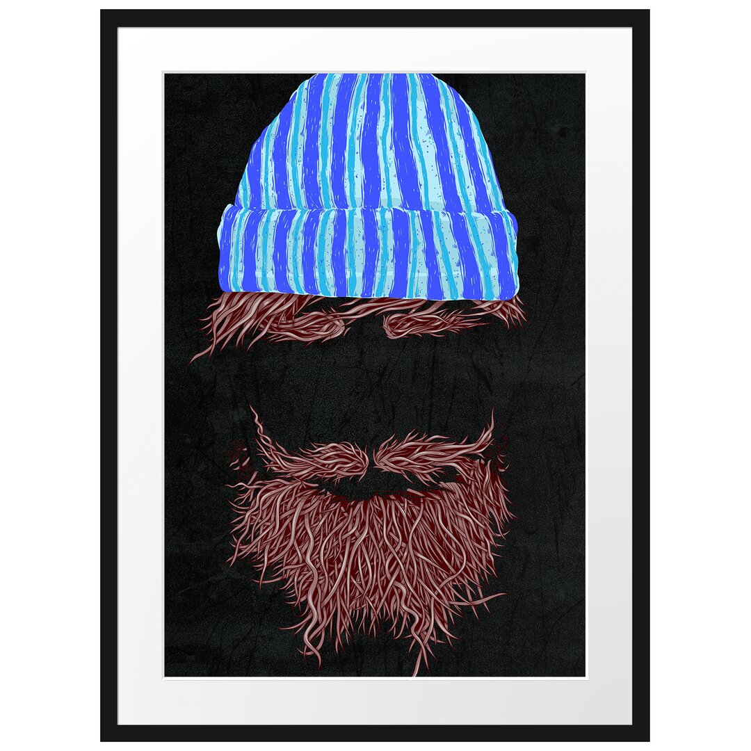 Gerahmtes Poster Hipster Black