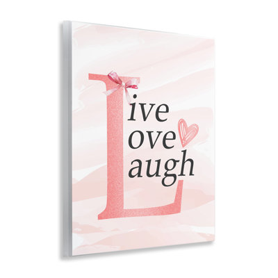 Plaque murale Live Live Laugh Pastel, design par Kim Allen