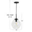Plafonnier rond en métal Ossabaw, noir mat-1338735870