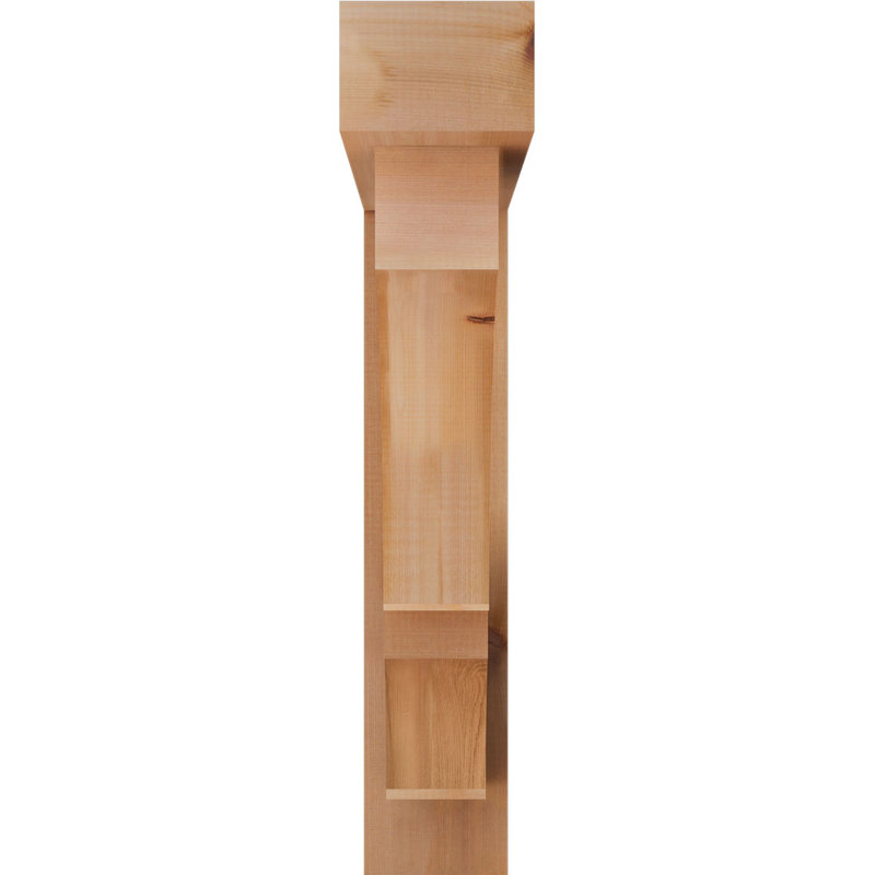 Support de bloc Balboa avec entretoise décalée, 32 x 32, Cèdre rouge occidental de l 6 po (scié brut)