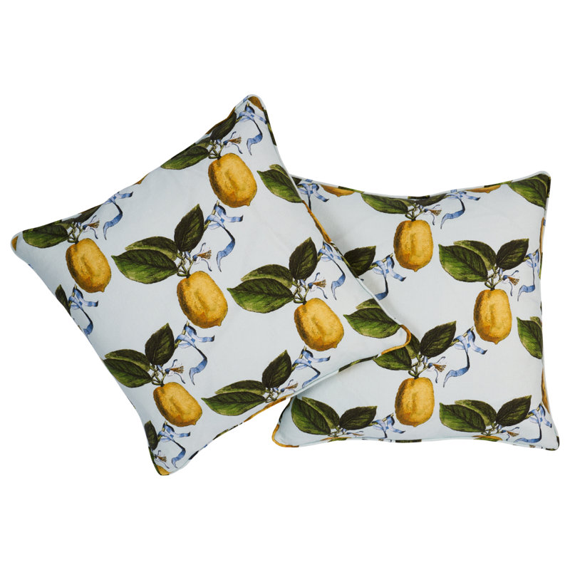Schumacher x Johnson Hartig For Libertine Le Citron Pillow, Sky