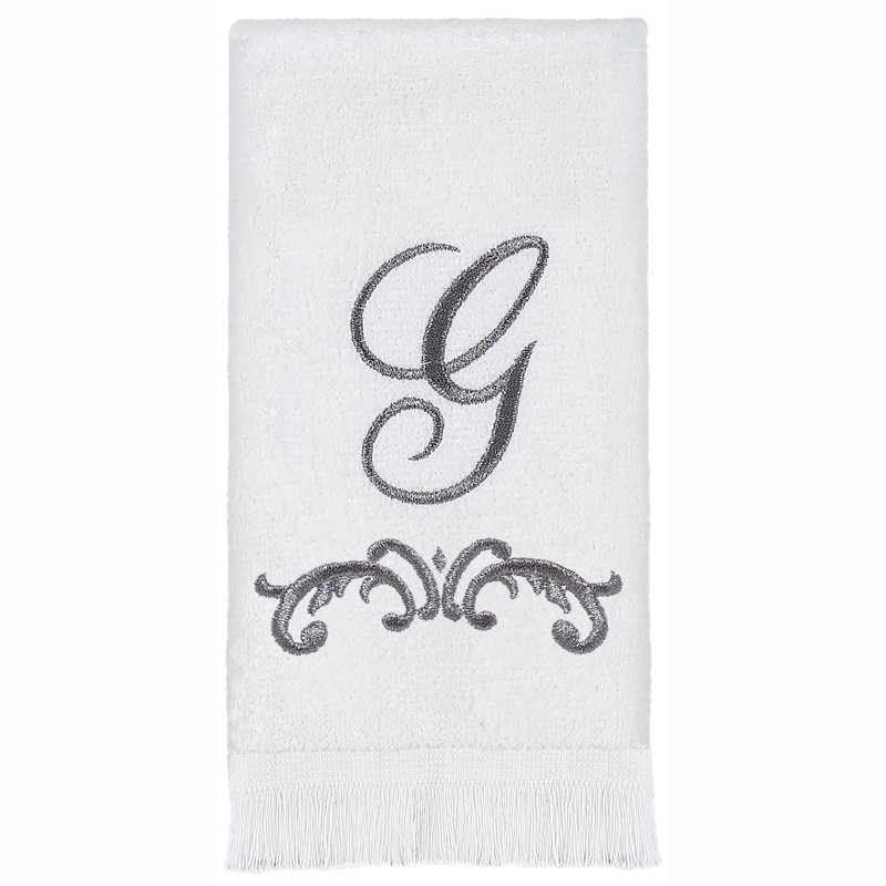 Avanti Linens Scroll Mono Fingertip Towel G