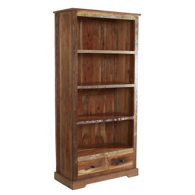 Zora 180cm H x 85cm W Solid Wood Standard Bookcase
