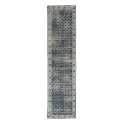Distressed Homage Hand Knotted Wool Geometric Area Rug