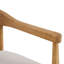 Structure en bois avec chaises rembourrées avec accoudoirs (ensemble de 2), naturel et beige