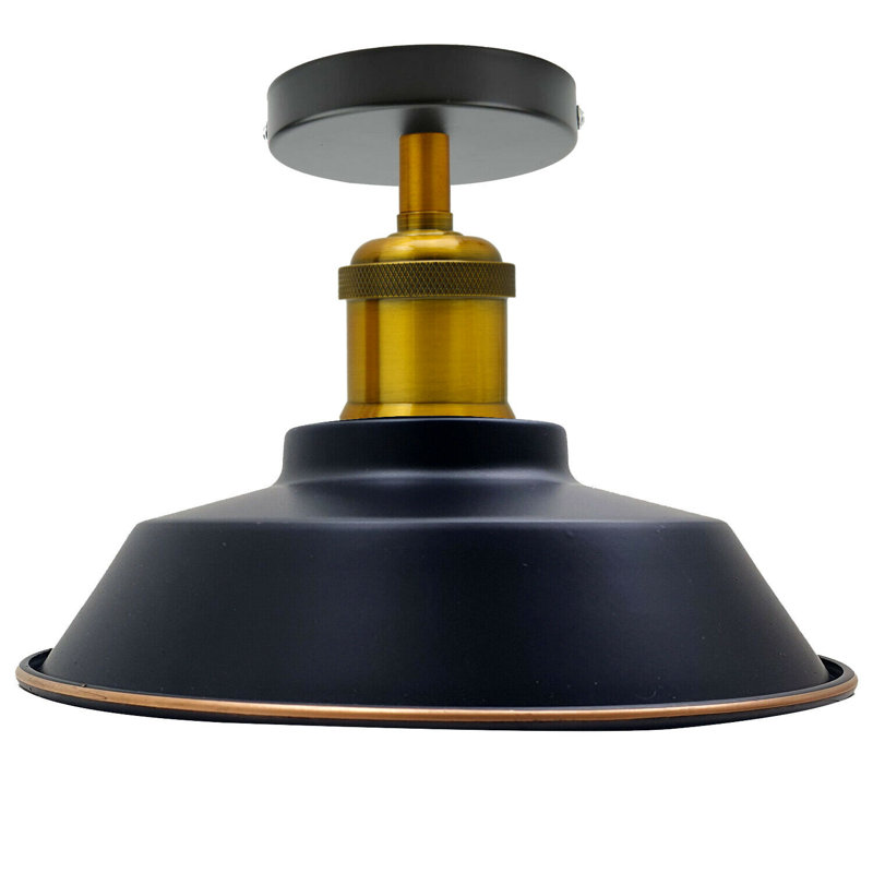Kymani Semi Flush Mount, Black
