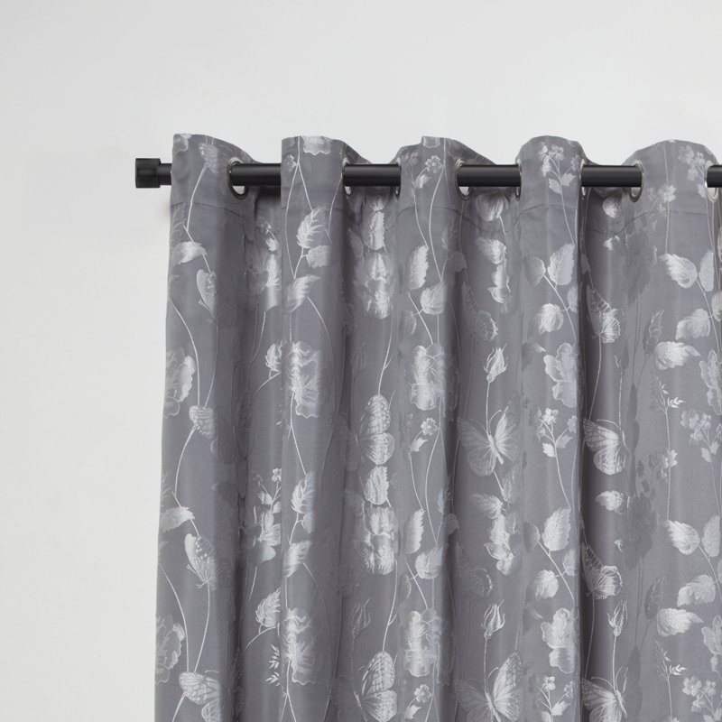 Full Stop Extendable Eyelet Curtain Pole and Hardware Set, Matt Black, 1.6 - 3m