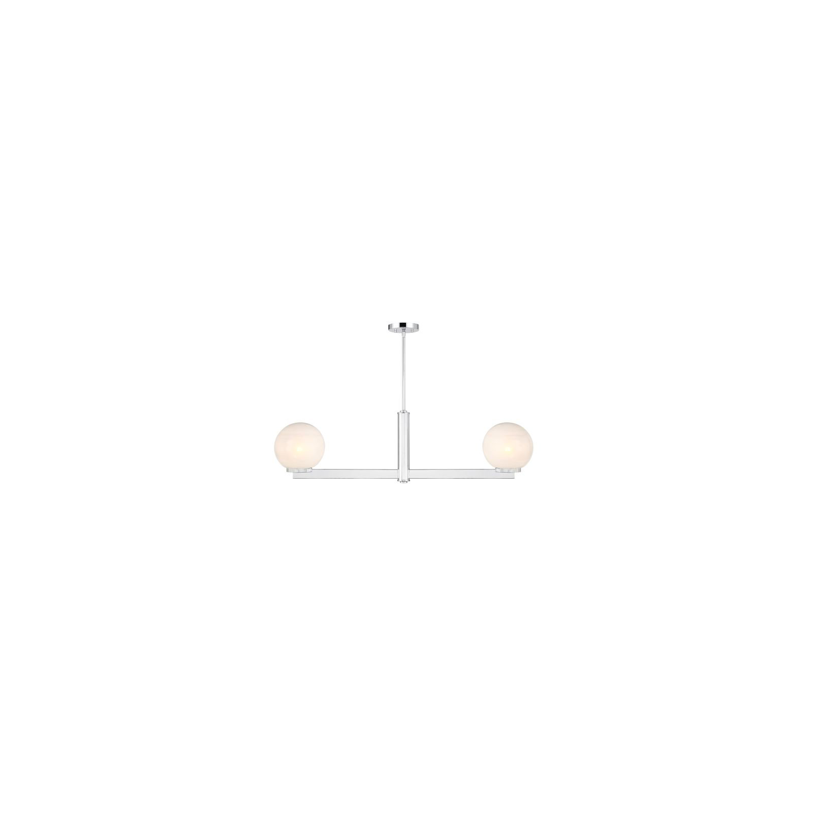Claudette 2-Light Linear Chandelier, Chrome