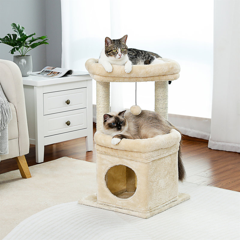 Tour d'intérieur pour chat en sisal naturel, Beige