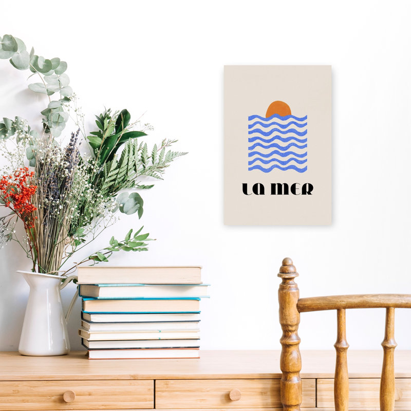 La Mer Sunset Waves by Dirkie Nell - Wrapped Canvas Print, 45.72 cm H x 30.48 cm W