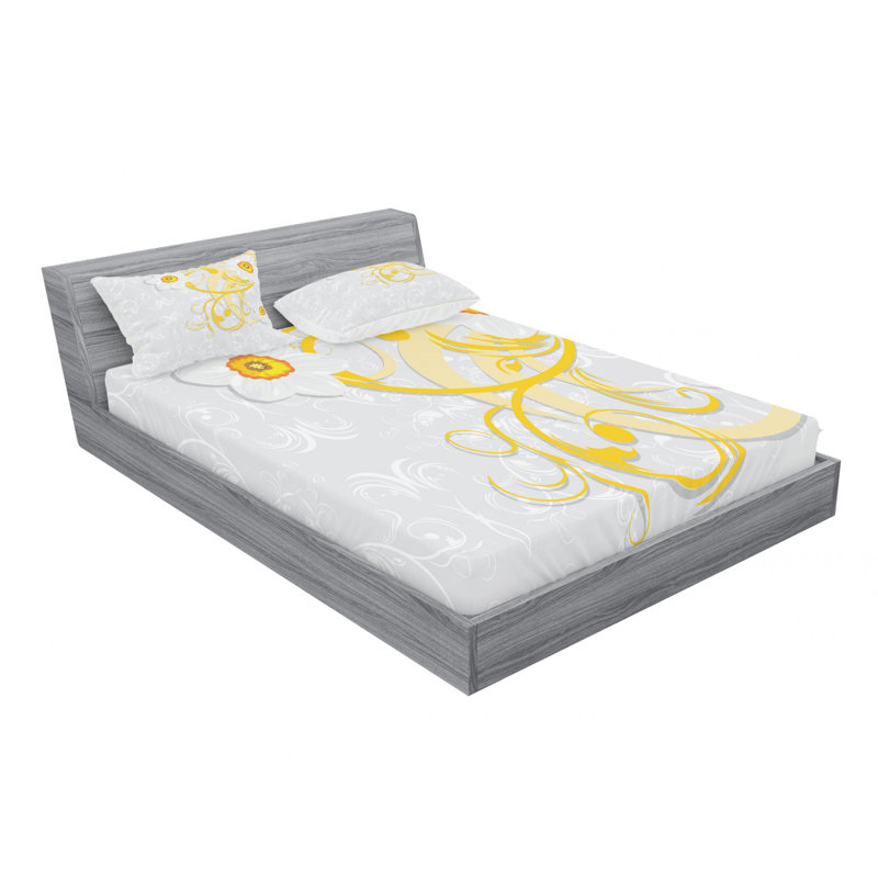 Microfiber Sheet Set, Queen Sheet Set with Fitted Sheet