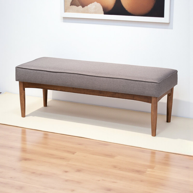 Polyester Blend Upholstered Bench