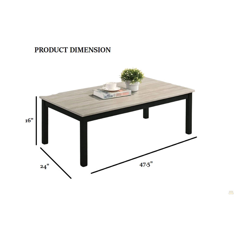 Ensemble de table 3 pièces 1 table basse 1 table de bout 2 pieds en marbre, Gris clair