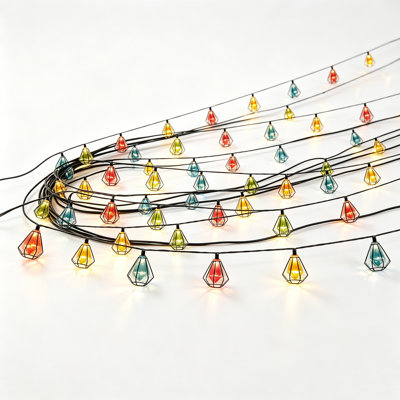 Guirlande lumineuse intérieure et extérieure multicolore incassable connectable