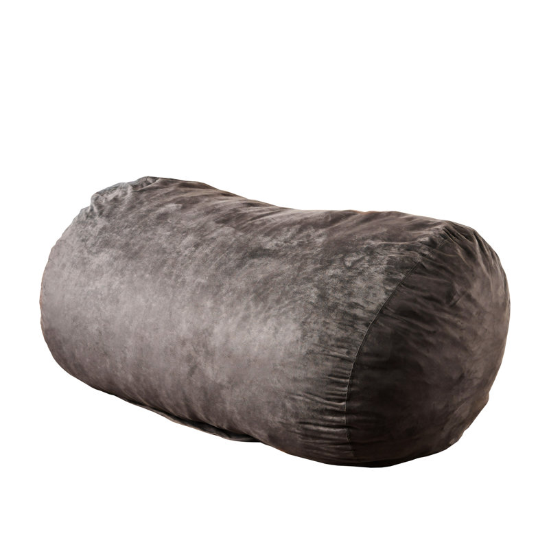 Fauteuil à billes cylindrique en suède 6,5 pieds Nest, Microfibre gris anthracite