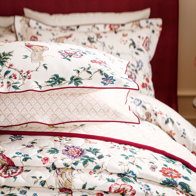 Birds Of Paradise Cotton Abstract Duvet Cover Set with Pillowcases Included, Double Duvet Cover + 2 Pillowcases