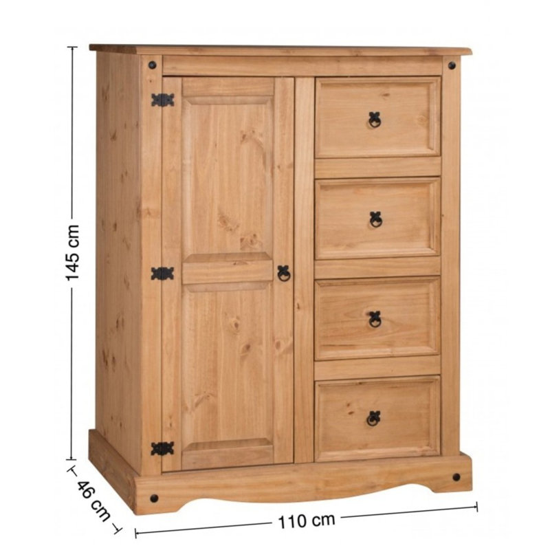 Bridewell 1 Door Wardrobe