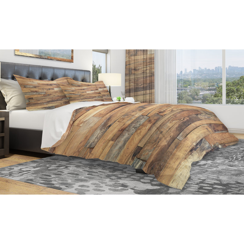 Rustic Abstract Duvet Cover, Queen Duvet Cover + 2 Shams