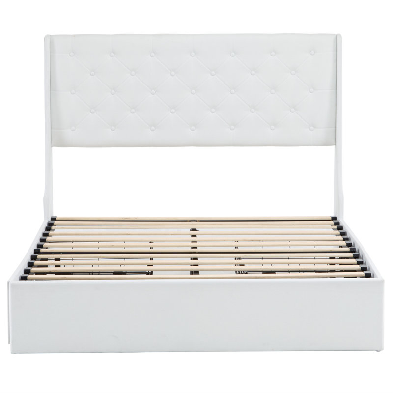 Platform Storage Bed Frame, Full, White