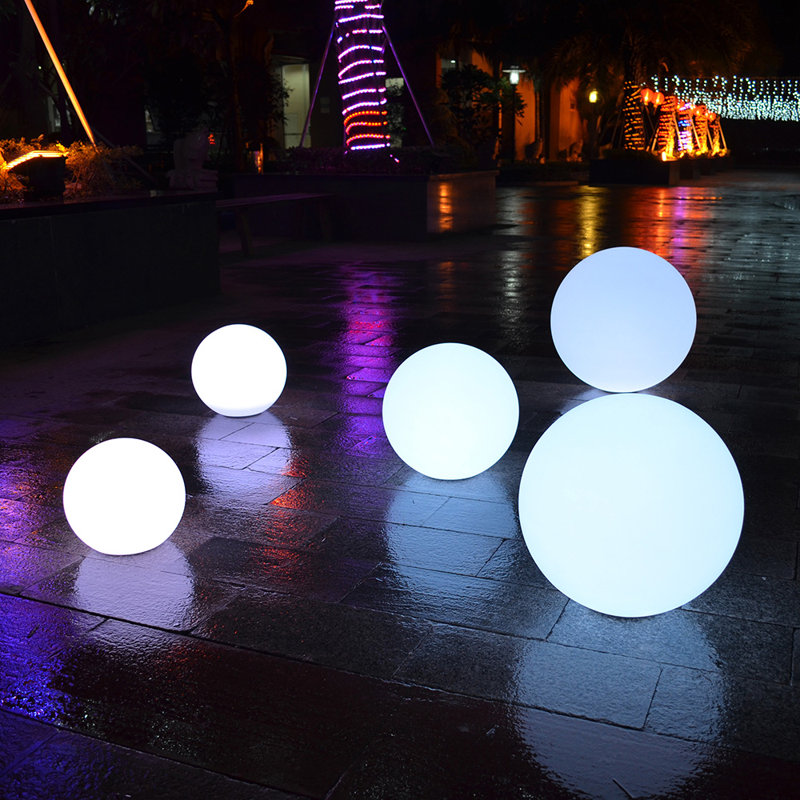 Beklabito Battery Powered Integrated LED Color Changing Outdoor Floating Light, 16" H x 16" W x 16" D