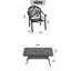 Ensemble de 7 pièces de mobilier de patio en aluminium coulé avec coussins bruns (même référence: W1710S00146, W1710S00582)