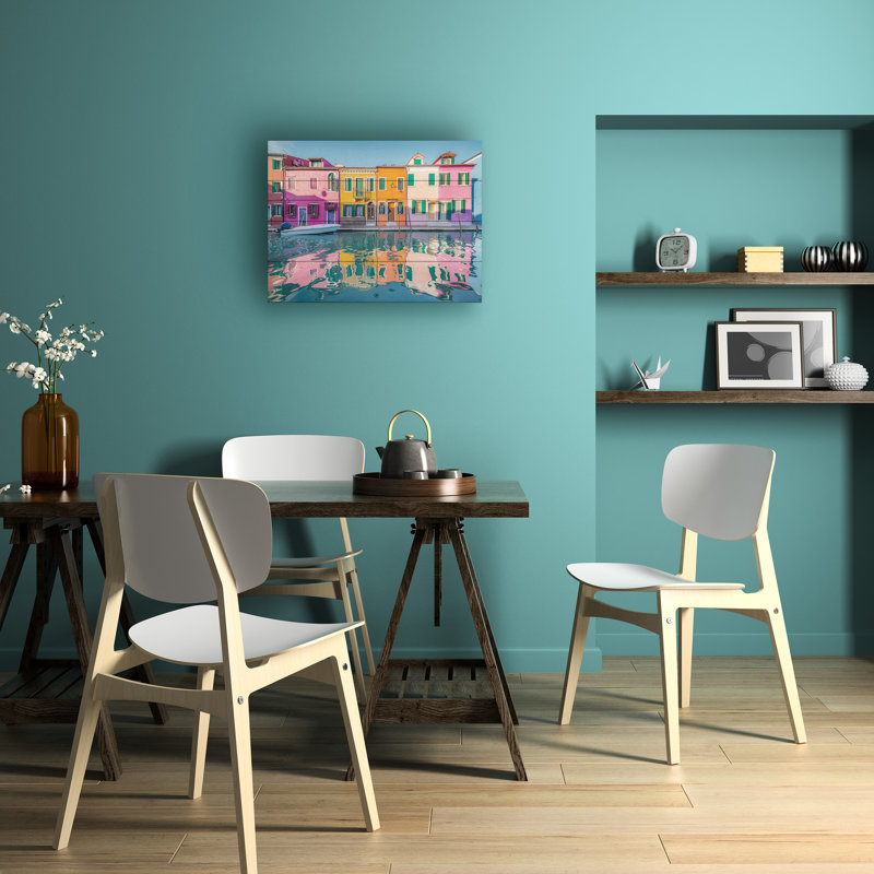 Stefan Hefele  Coloured Burano Wood Slat Art, 12" H x 16" W