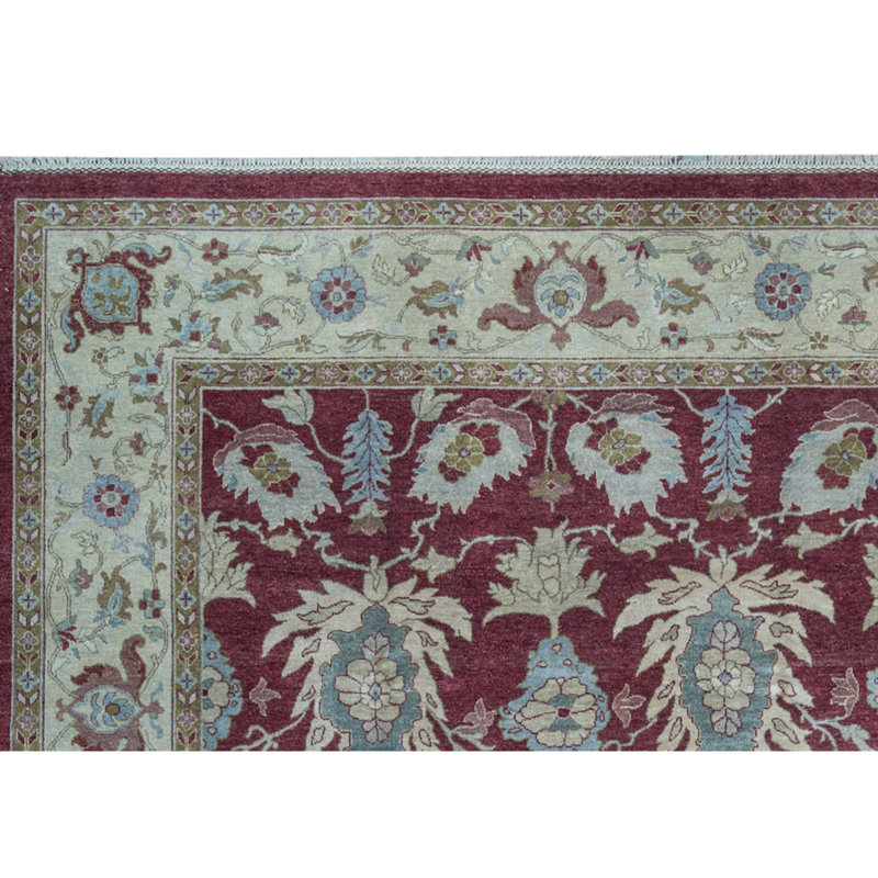 Hand-Knotted High-Quality Red and Gold Area Rug