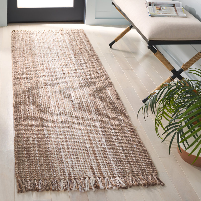 Natural Fiber Flatweave Jute Rug, Runner 2'3" x 8'
