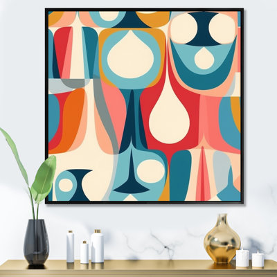«Retro Abstract Drop Drops» - reproduction sur toile