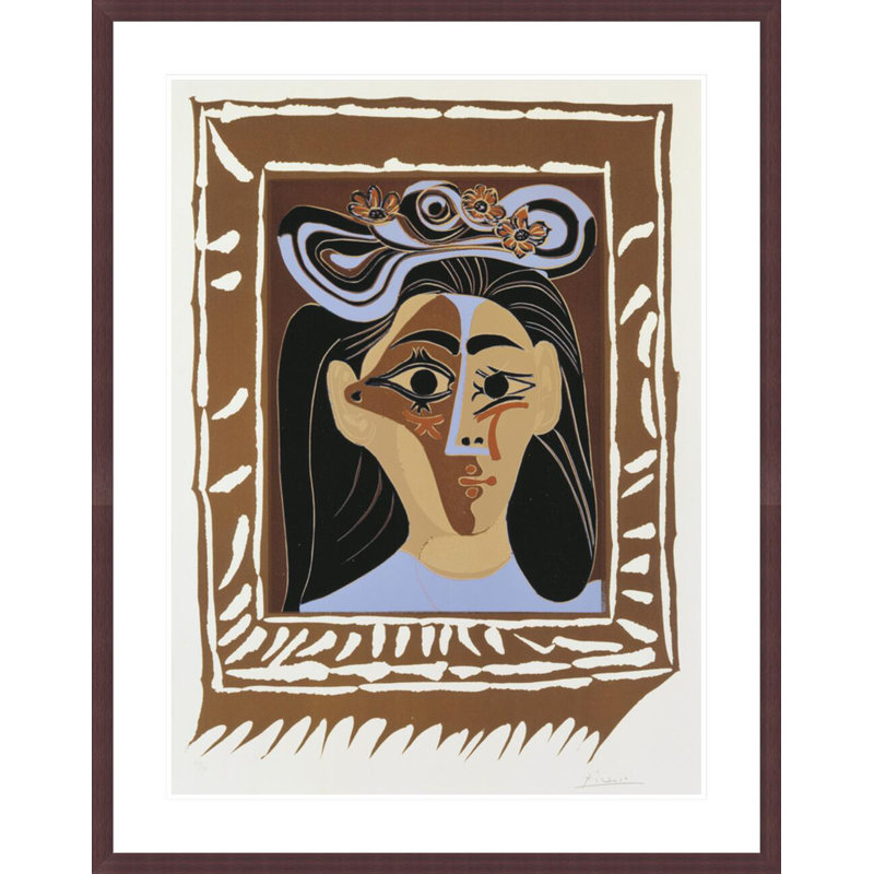 Jacqueline au chapeau à fleurs par Pablo Picasso, H 41,5 po x l 32,72 po