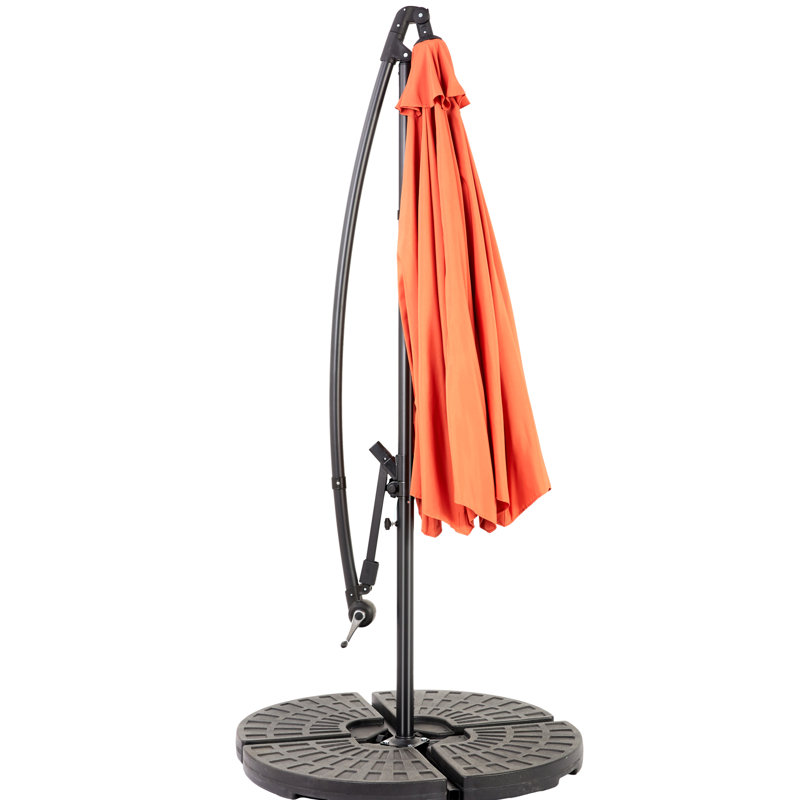 Parasol de piscine 10 pieds orange - Hydrofuge et ombragé pour une construction propre et durable, Orange
