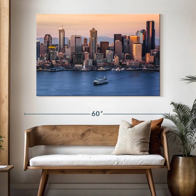 Vue de Seattle, H 34 po x l 51 po