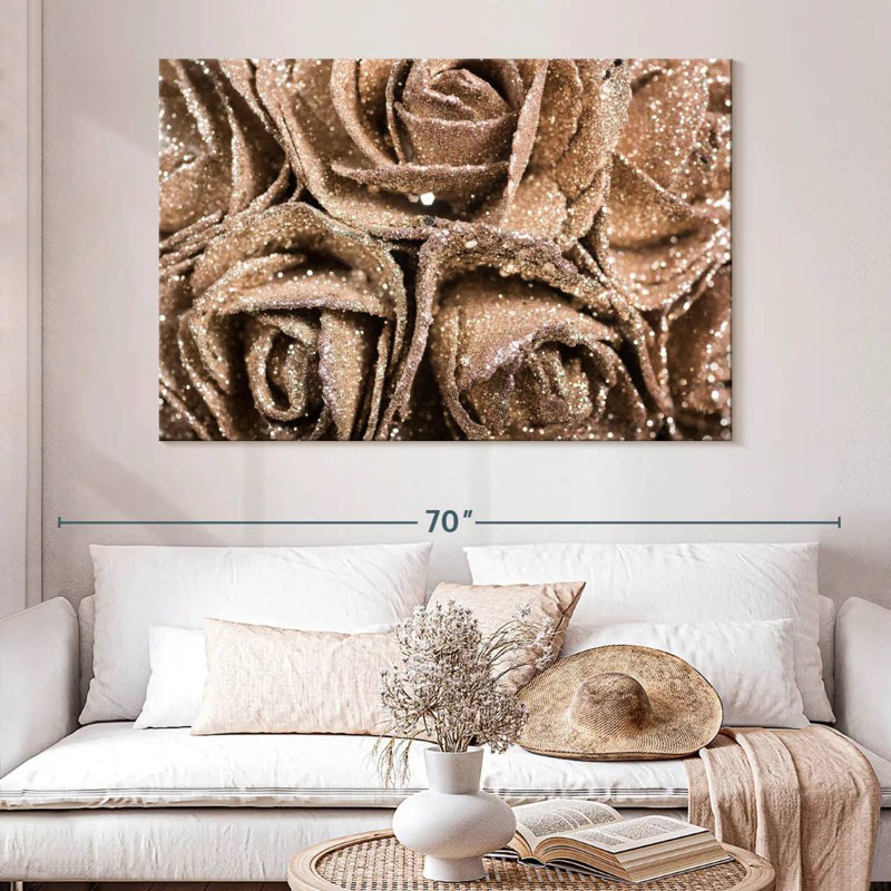 Harnek Sparkling Roses, 34" H x 51" W