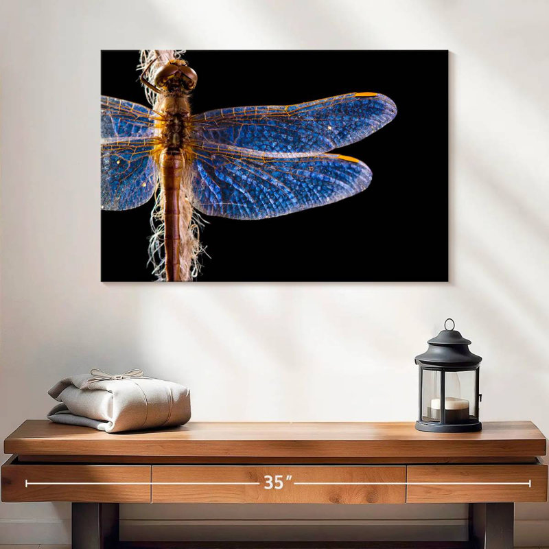 Brampt Blue Dragonfly Wings, 30" H x 45" W