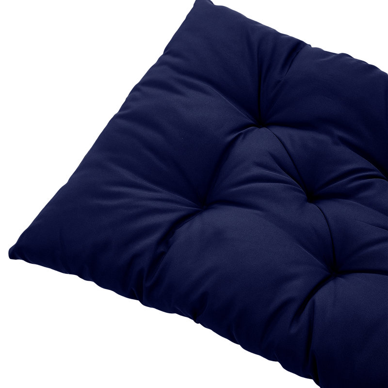 Soft Thicken Rectangular Seat Cushion, 120 cm W x 50 cm D, Navy Blue