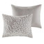 Housse de couette chenille très grand / très grand - 100% coton gris chaud