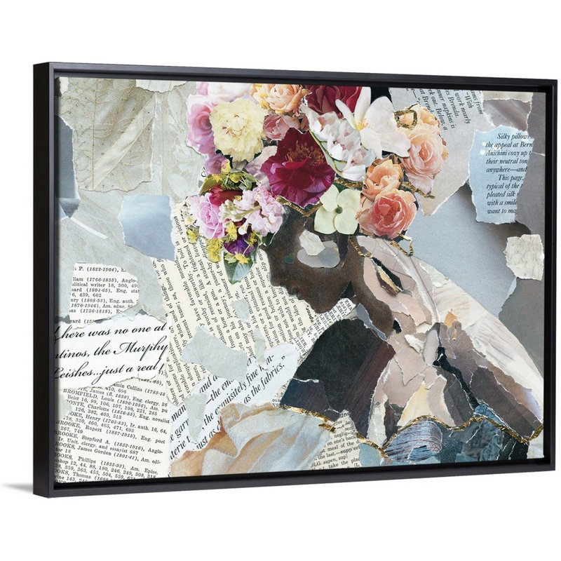 Contemplation II - impression sur toile, Cadre flottant noir, H 19,7 po x l 25,7 po x P 1,75 po