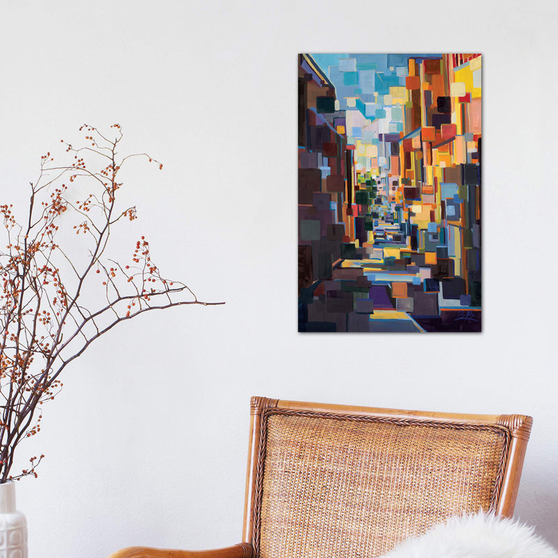 Long Hall In The City Deconstruction by Brooke Borcherding - Print on Canvas, No Frame, 66.04 cm H x 45.72 cm W x 1.91 cm D