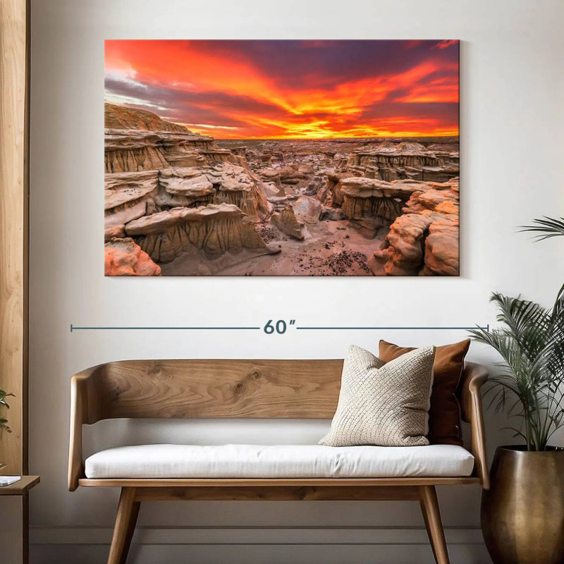 Coucher de soleil à Alvord, Nouveau-Mexique, H 34 po x l 51 po