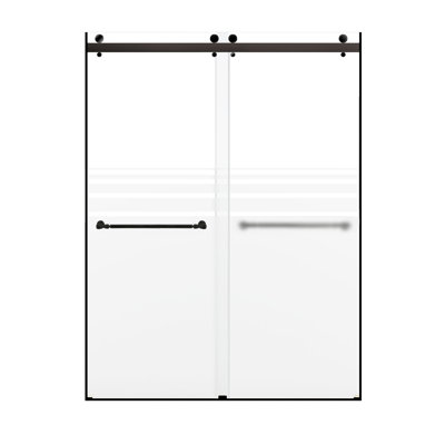 Transolid Brooklyn 60 in. frameless bypass sliding shower door, low iron glass
