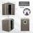 6Ft X 5Ft Outdoor Metal Storage Shed Gray With Window