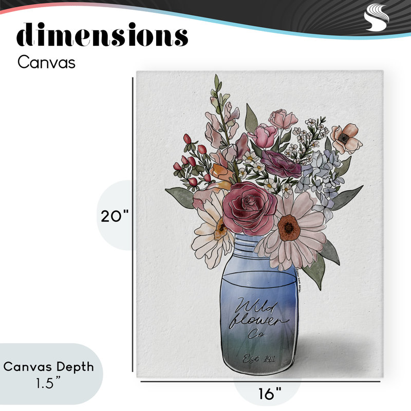 Farmers Market Florals Canvas, conception par Alisha Kiara Design, H 20 po x l 16 po